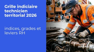 Grille indiciaire technicien territorial 2026 : indices, grades et leviers RH